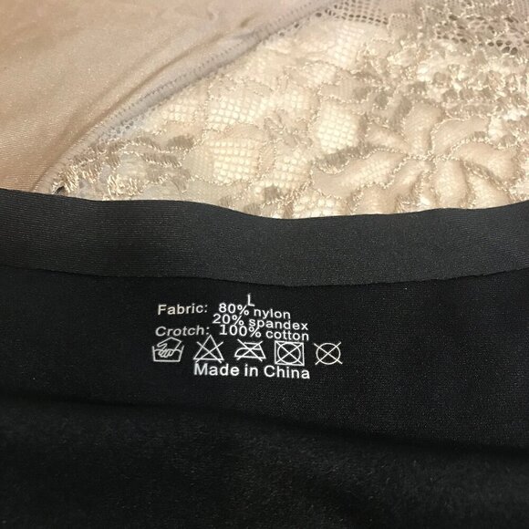 WOMENS LACED PANTIES MIDRISE KNIT FABRIC BREATHABLE SIZE L 8/10 NEW - Picture 6 of 8